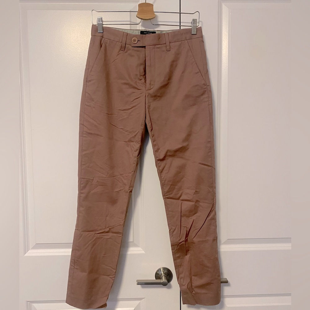 ted baker london dress pants re-luxed fit pink 28R